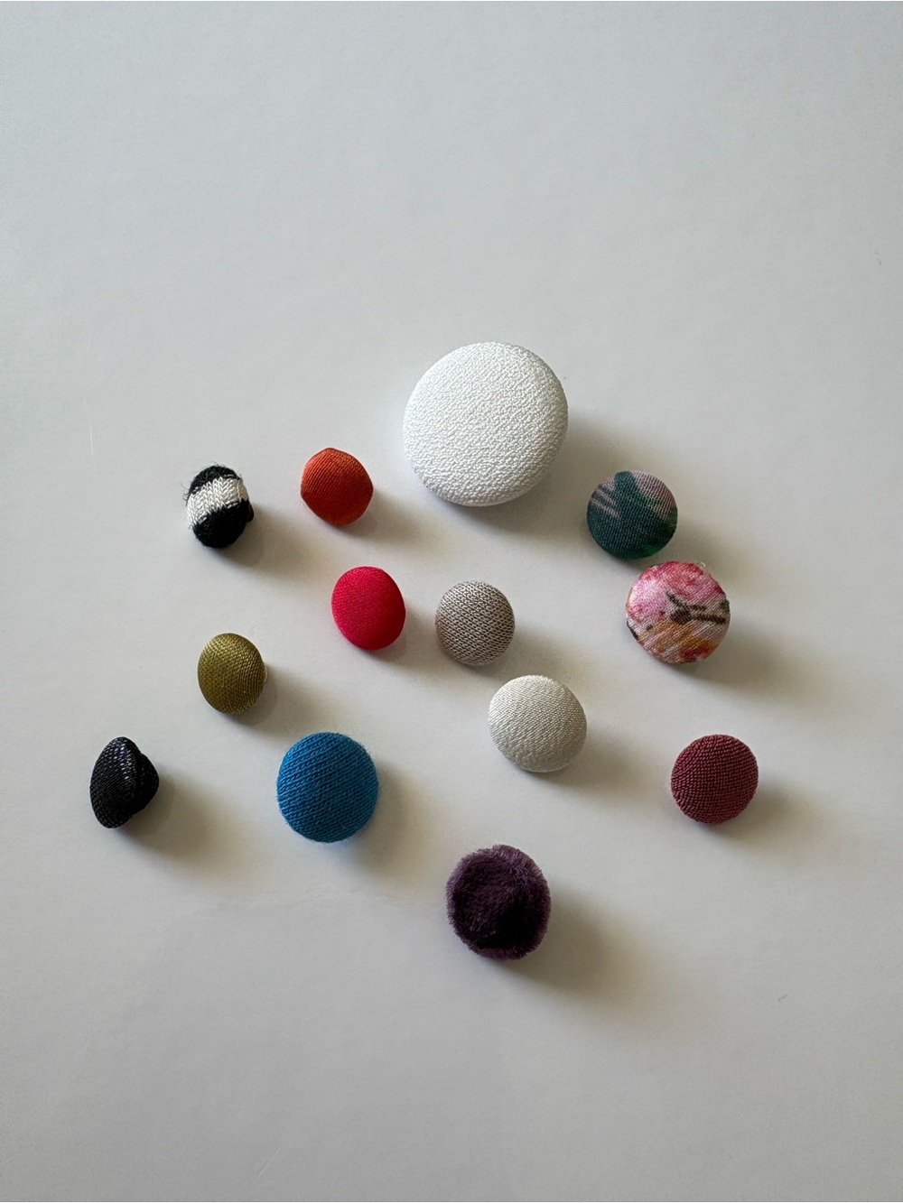 Luxury Designer Vintage Replacement Button Assortment Shank Fabric Multicolor